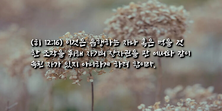 영의 눈이 멀어있으면 보여야 할 것이 보이지 않는다