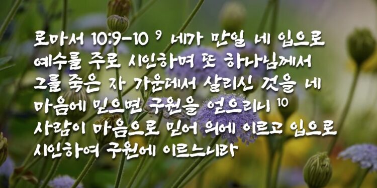 마음으로 믿는 것과 입으로 시인하는 것