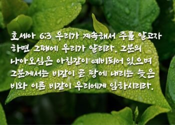 계속해서 주를 알고자 하면