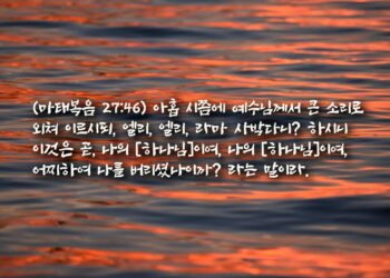 예수님께서 나 때문에 감당하신 것