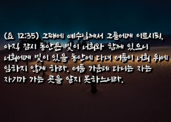 빛 가운데 걷는 자와 어둠 가운데 걷는 자