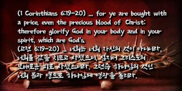 고린도전서 6:20 그리스도의 보배로운 피 삭제됨
